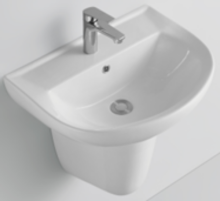 Hot Sell Ceramic Wall Hung Bathroom Basin Single Hole Sanitary Ware