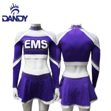 Crop purple cheer uniforms