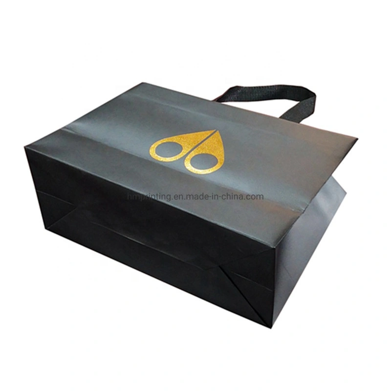 Custom Printed Large Handmade Paper Bags Designs Flat Bottom Apparel Packaging Paper Gift Bag Wholesale