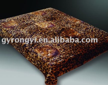 100% polyester printed weft-knitted mink blanket