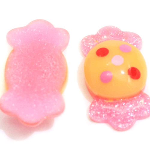 Kawaii Candy Shaped Flat Back Beads Handmade Craftwork Ornaments Beads Charms Girls Bedroom Decor Spacer Cabochon