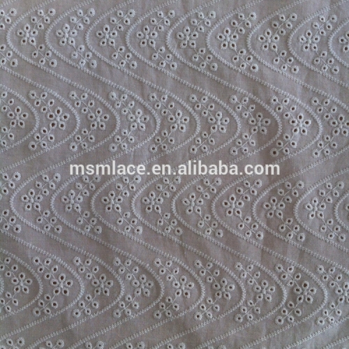 2015 new design 100% cotton embroidery lace fabric manufacturers