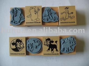 wooden toy stamp kids toy stamp animal rubber stamp sets