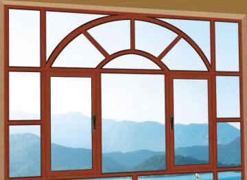 outdoor hinged aluminum window with shutter