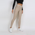 Frauen Leggings Khaki Pferdhose mit Tasche