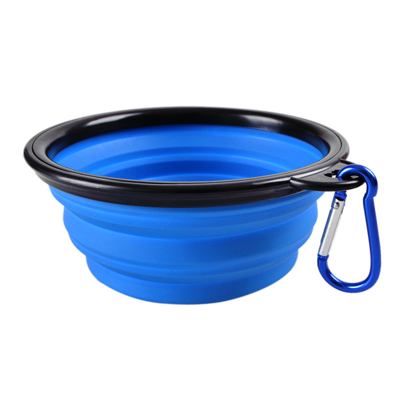 Free Sample Custom Foldable Silicone Pet Water Bowl Collapsible Travel Dog Bowl