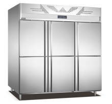 6 Doors Commercial Colored Stainless Steel Top-Freezer Refrigerators