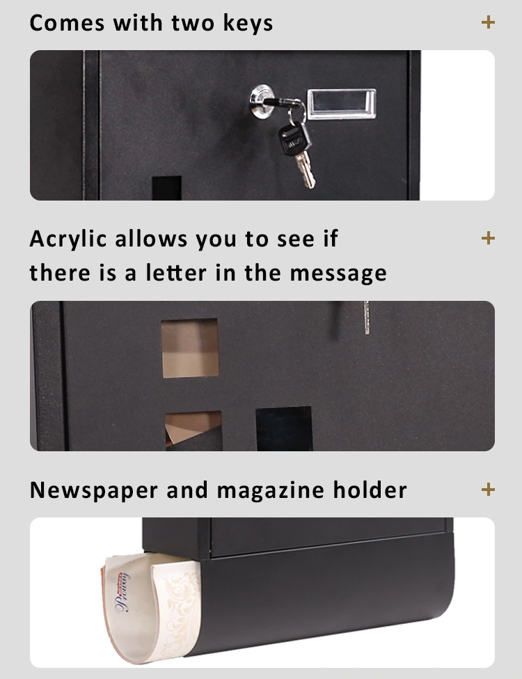 2021 Hot Selling Factory Cheaper Letter Box Wall Mount Stainless Steel for House Waterproof Mailbox/