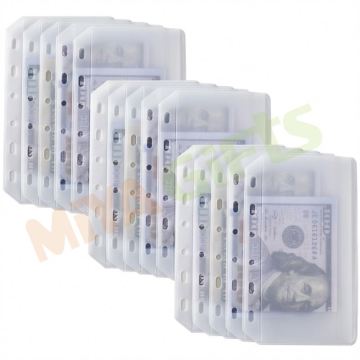 Custom Wholesale Transparent Plastic Zipper Envelopes for Budget Binders