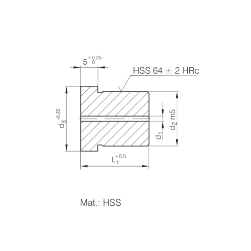 Matrices con hombro con piezas de molde de orificio de inicio