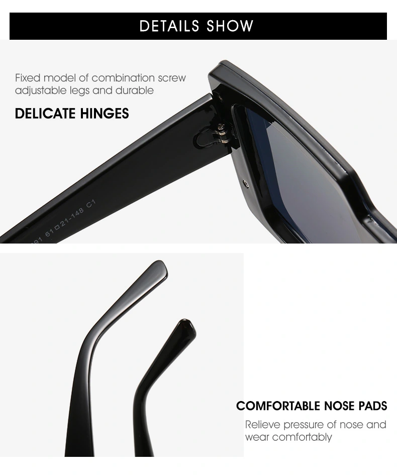 2021 New Fashionable Rectangle Shape Women Ready Sunglasses