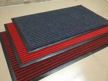 ribbed surface polyester carpet pvc backing door mats