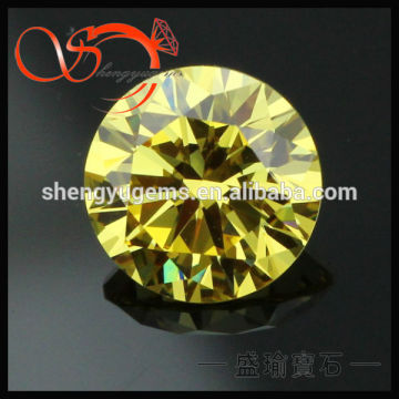 round brilliant cut yellow diamonds gemstones CZRD-0012K