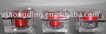 acrylic plstic square shape cream jar