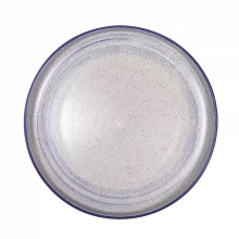 White Stoneware Dinner Set with Reactive Glaze