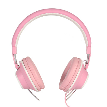 Cute pink Feminine Stereo Bass Sound headphones