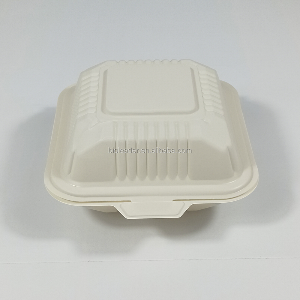 Wholesale Biodegradable Disposable Microwavable Cornstarch Bioplastic Food Container For Takeaway
