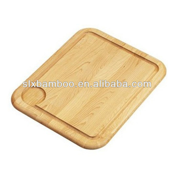 small pine wood cutting board with juice groove