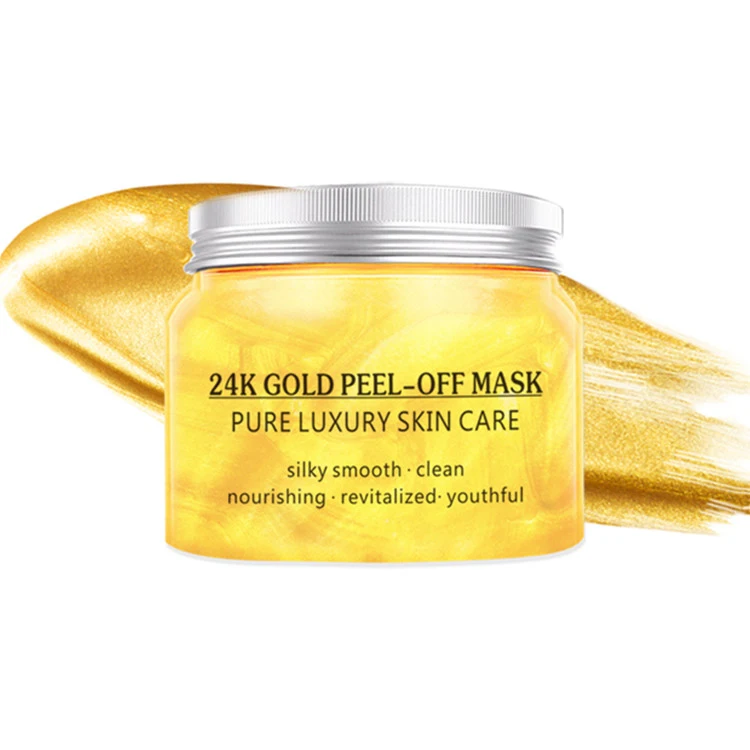 Private Label Anti Wrinkle and Moisturizing Collagen Gold Facial-Mask 24K Gold Peel off Mask