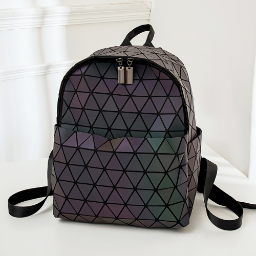 幾何学的レーザーカットの発光の女性のバッグ大容量旅行スクールバッグ