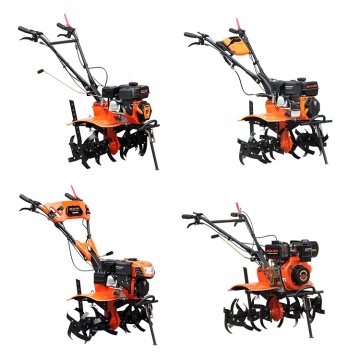 170F Gasoline Mini Tiller - Heavy Duty Petrol Mini Power Tiller with Light and Cover