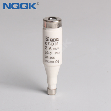 Screw Type 2A D I Fuse Link E16 (Slow), Color Marked Ceramic Fuse