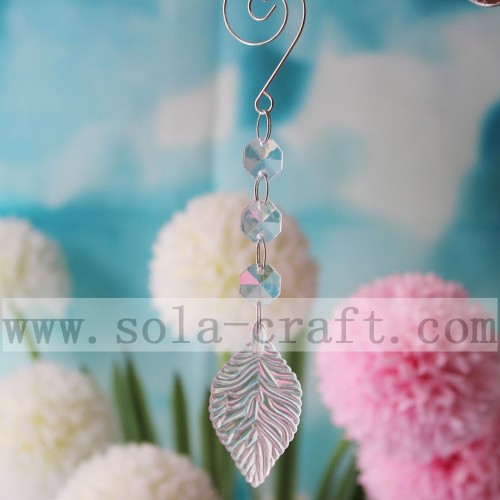 Pendentif de lampe de lustre de prisme de feuille acrylique pour le décor de mariage