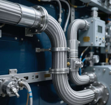 Industrial Metal Bellows Flexible Metal Hose Wire Braided Hose Stainless Steel Braided Hose with Flange