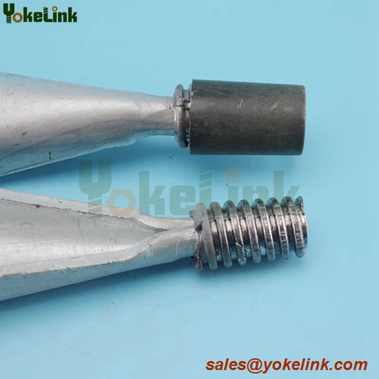 Rövid szárú keresztkar szigetelőcsap nylon fejjel