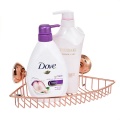 bathroom metal wire rack rose gold suction shower caddy