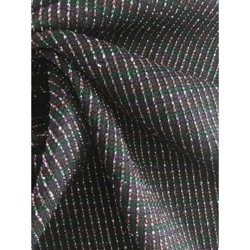 Metallic lurex stretch gebreide stof