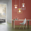 LEDER Mini houten hanglampen