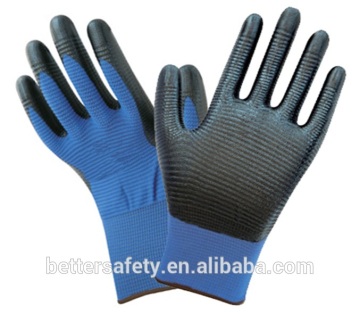 13 guage U3 Color Nylon Lining With Nitrile Palm Coated Protective Gloves