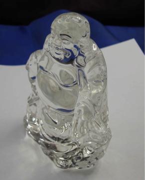 crystal glass Buddha statue