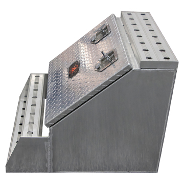 24 Inch Aluminum Saddle Tool Box With Step
