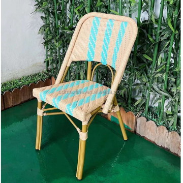 Stackable French Style Rattan Bistro Chair