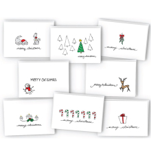 Custom Christmas Cards - Wholesale Bulk Set of 24 Greeting Cards