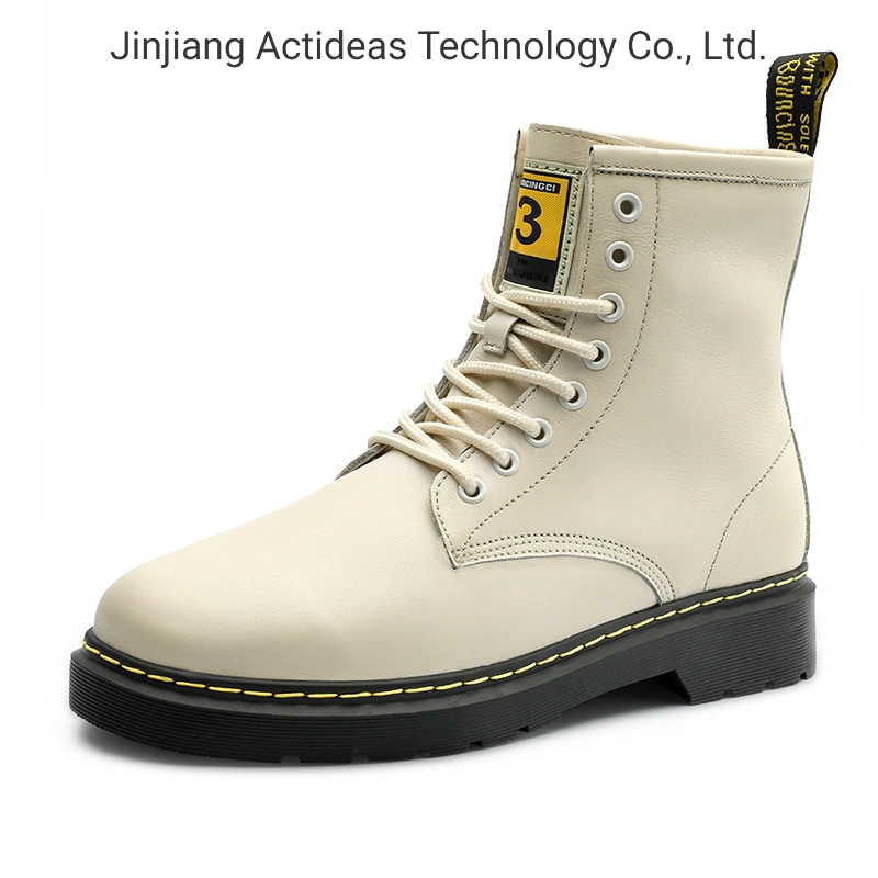 Latest High Top Winter Fashion Casual Sports Shoes White Leather Women Boots