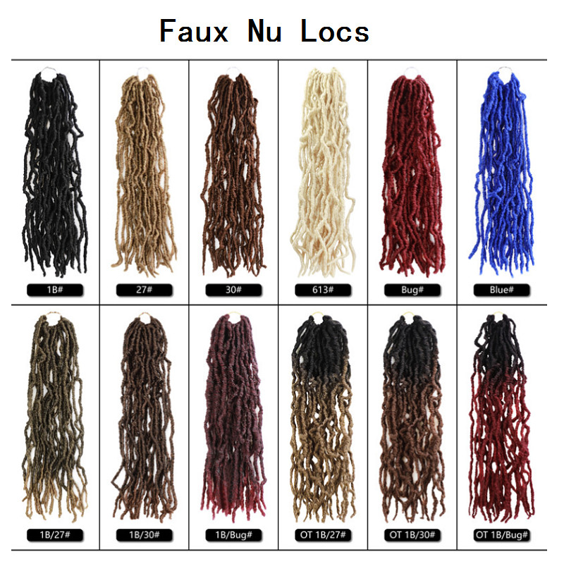 Crochet Faux Nu Locs Wavy Goddess Locs Gypsy Locs Crochet Braids Soft Dreadlocks 14inch 18inch 24inch