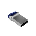 Portable blue-cap metal USB flash drive