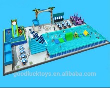aqua play giant commercial inflatable palm tree water park