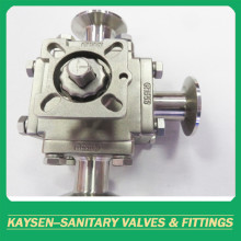 3A Hygienic manual square 3-way ball valves