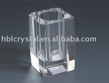 clear crystal pen holder