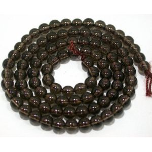 Loose 4MM Natural Smoky Quartz Round Crystal Beads 16Inch