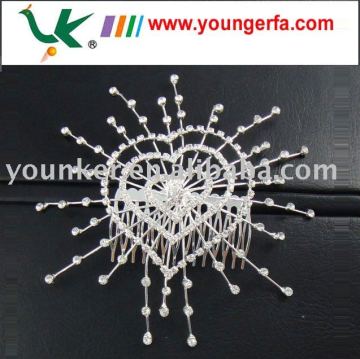 Inspired antique floral silver Bridal goody hair combs,metal hair side combs,sterling silver comb