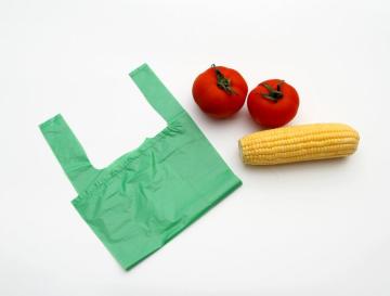 Green Plastic Shopping Bag