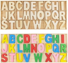Natural Educational Wooden Number Letters For Kid