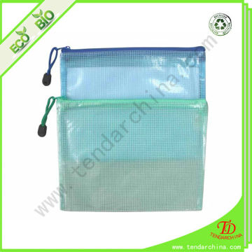 Clear PVC zipper document bag