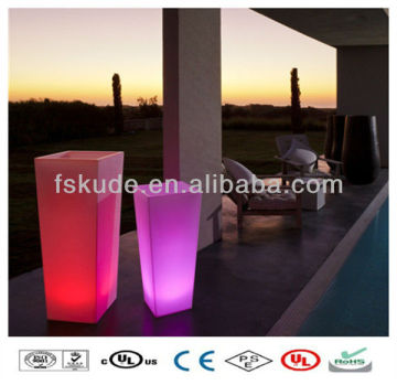 LED Flower Pot Luminated and Color Changeable Plastic LED Flower Pot, Waterproff Flower Pot