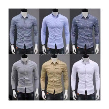 Mens Cotton Linen Button-Down Roll-Up Sleeve Summer Beach Shirts